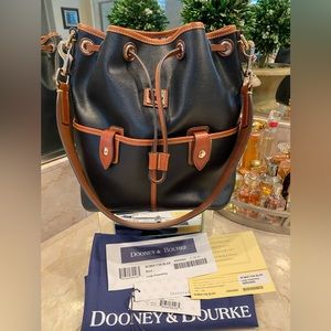 Dooney Bourke Black Drawstring Bag